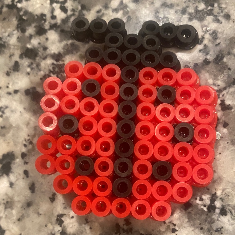NWOT handmade PERLER Ladybug Hair Clip